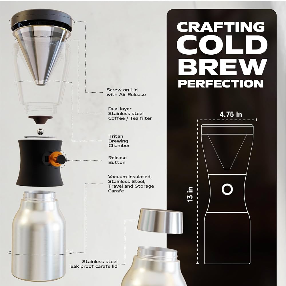 asobu Coldbrew Portable Cold Brew Coffee Maker With a Vacuum